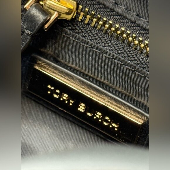 🆕 TORY BURCH 🧿 NWOT Savannah Chain Link Camera Bag Black Leather AUTHENTICATED - Picture 14 of 16